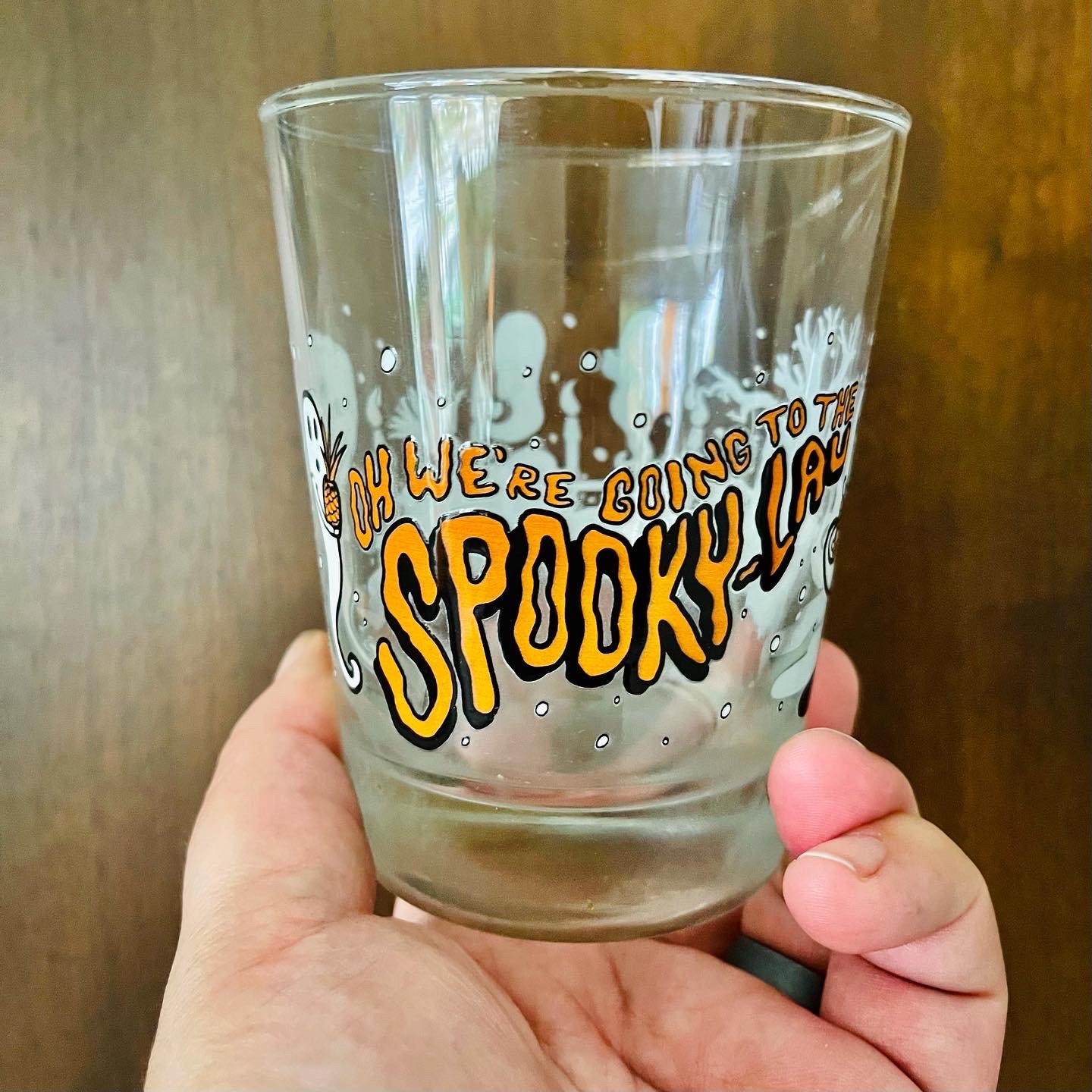 SPOOKY-LAU 15 oz Mai Tai Cocktail Glass in Orange | The Black